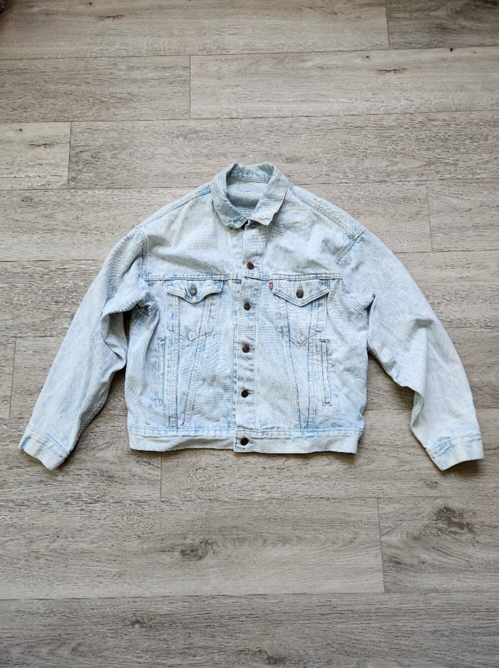 Levi's Light Wash Blue Denim Jean Trucker Jacket Vintage 80s 90s Mens No Size